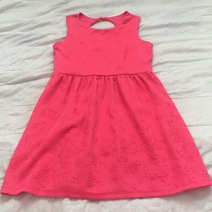 Hot pink flower dress. Size 10/12. Never worn.